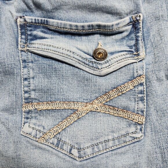 TK Axel Jeans Mens Size 36x30 Blue Denim Stretch Light Distress Relaxed Straight - Picture 5 of 13